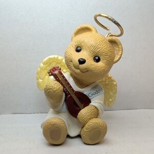 Hallmark Keepsake Godchild Christmas Ornament Teddy Bear Angel 1995
